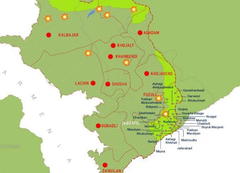 Карта новая карта карабаха
