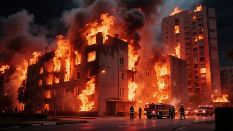 город в огне