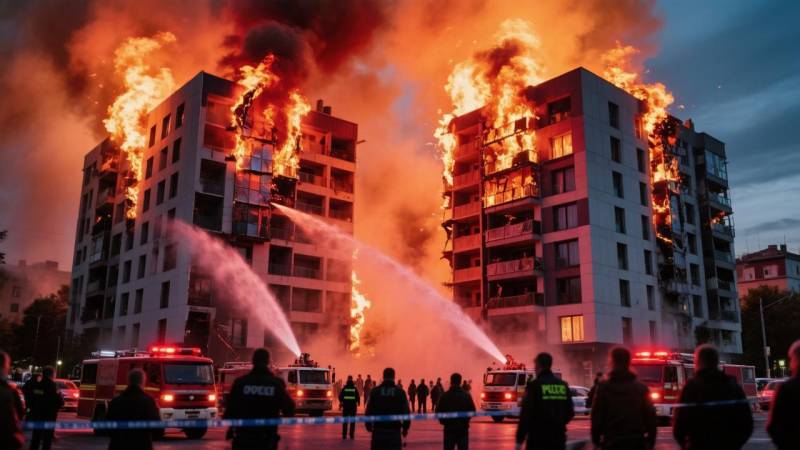 город в огне