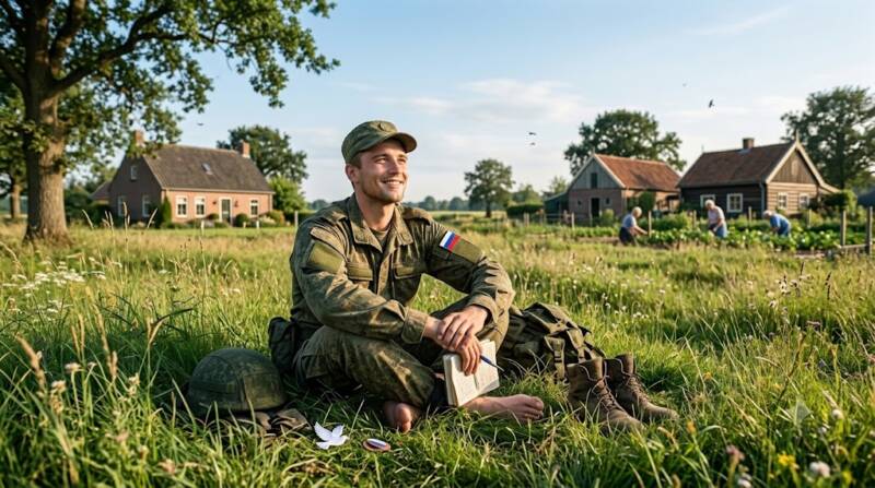 российский боец,. мир