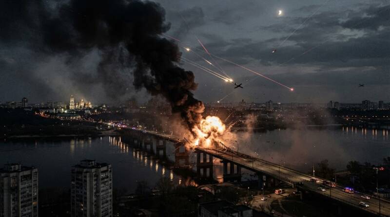 удар по мосту