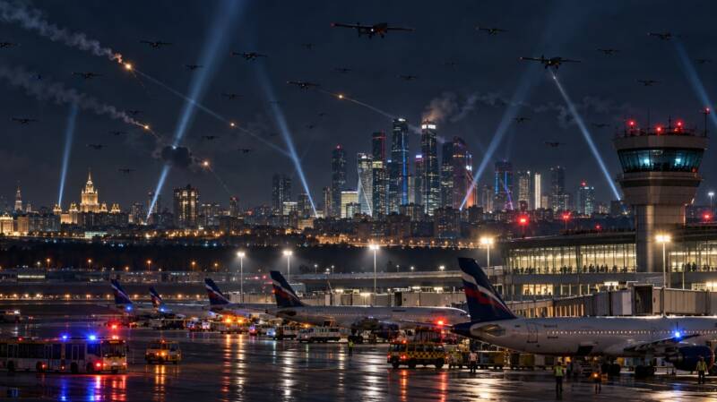 атака беспилотников на Москву